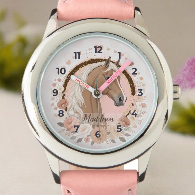 Hästantändare Haflinger  Armbandsur (Celebrate in style with this charming birthday invitation featuring a beautiful horse design. 
)