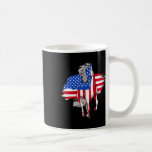 Hästar Amerika Flagga 4 juli Independence day Kaffemugg<br><div class="desc">Hästar Amerika Flagga 4 juli Independence day</div>