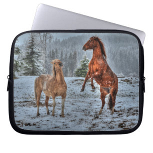 Hästar - Amerikanska Westerna tema Laptop Sleeve