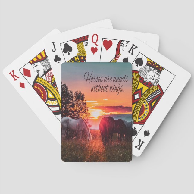 Hästar är änglar utan vingar casinokort (Baksidan)