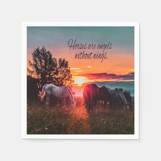 Hästar är änglar utan vingar pappersservett (Framsidan)
