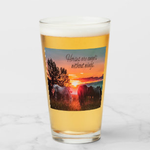Hästar är änglar utan vinge glaskopp