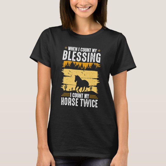 Hästar är Blessar Equestrian  H T Shirt (Framsida)