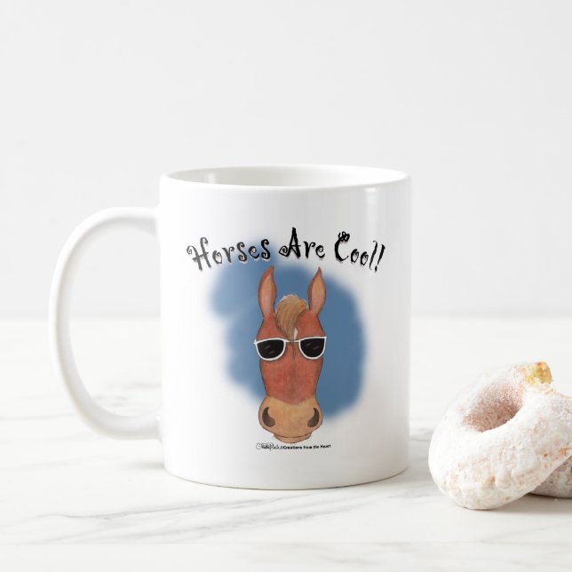 Hästar är Coola! Kaffemugg (Med munk)
