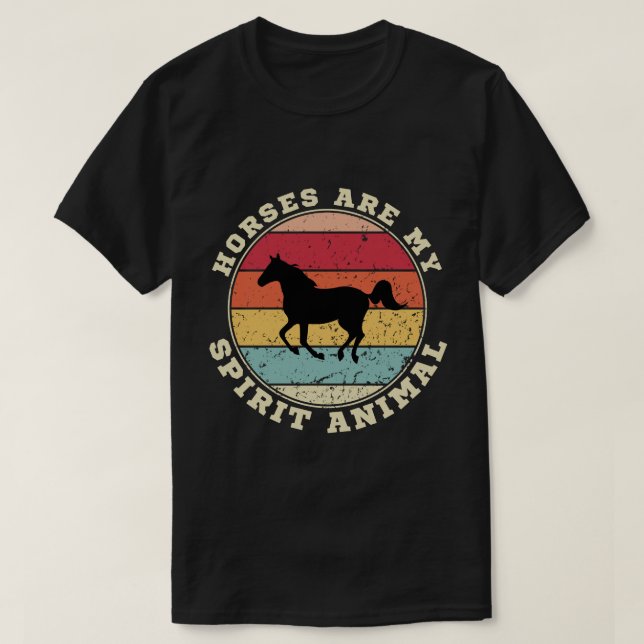 Hästar är min andliga djur T-Shirt (Design framsida)