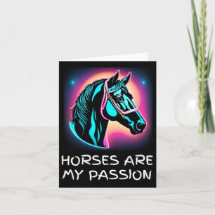 Hästar är min Pion Equestrian Älskare Horseback Ri Kort
