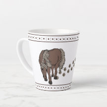 Hästar av figdewdrop Liten Latte-mugg