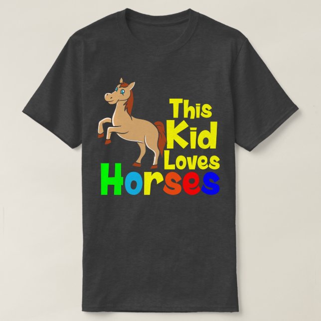 Hästar av Kid Kärlek Horses T Shirt (Design framsida)