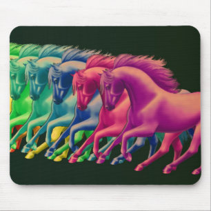 Hästar av olika färger Mousepad Musmatta