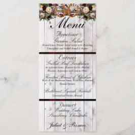 Hästar, band & Snöre - Burgundy Bröllop Meny