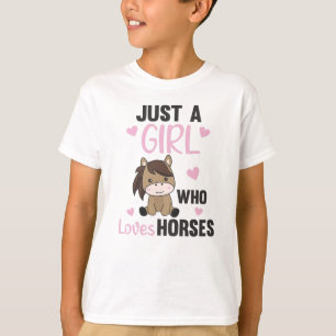 Hästar bara en flicka som Kärlek Horses Sweet Pony T Shirt