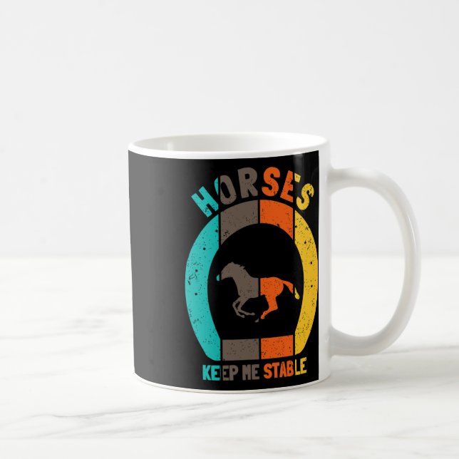 Hästar Behålla Me Stable -  Funny Hor Kaffemugg (Höger)