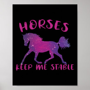 Hästar Behålla Me Stable Funny Horse Poster