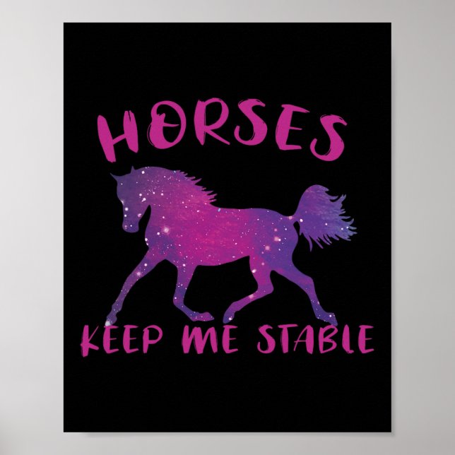 Hästar Behålla Me Stable Funny Horse Poster (Framsidan)