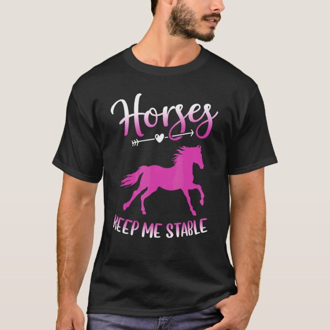 Hästar Behålla mig Stabila  kvinnor T Shirt (Framsida)