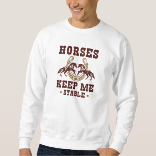 Hästar Behålla mig Stable Lång Ärmad Tröja