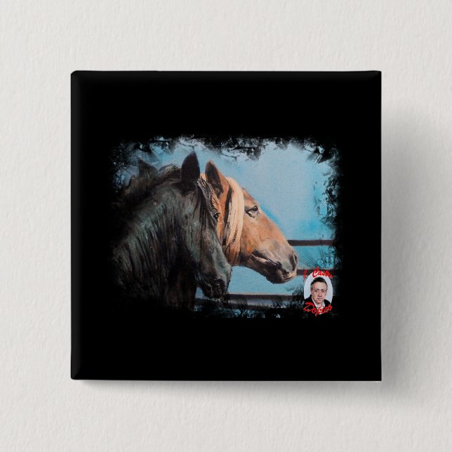 Hästar/Cabalos/Horses Knapp (Framsida)