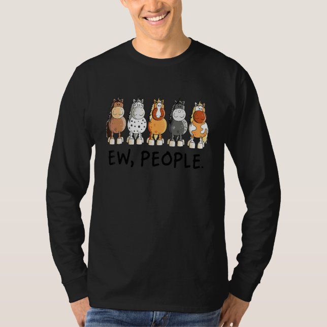Hästar Ew People Horse Animal T Shirt (Framsida)