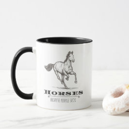 Hästar för att folk suger Horse Humor Mugg