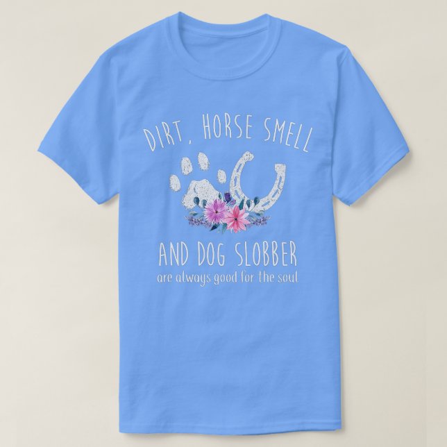 Hästar för kvinnor, häst och Hund  T Shirt (Design framsida)