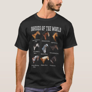 Hästar från djur av typen World Animals Kärlek Hor T Shirt