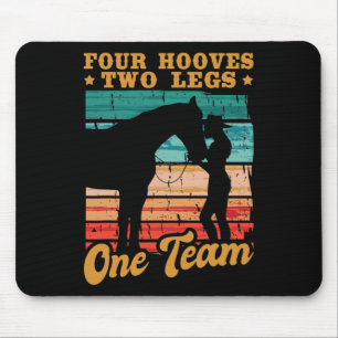 Hästar fyra hooves Två Ben 1 Team Horse Girl Musmatta