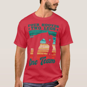 Hästar fyra hov två Ben Ett Team Horse Girl1 T Shirt