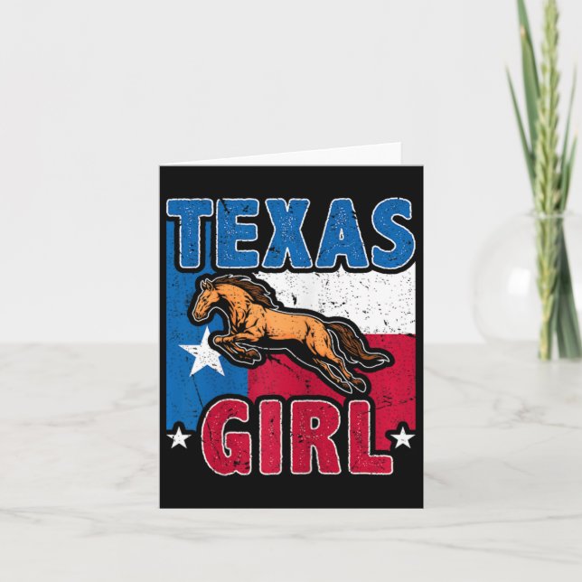  hästar Girls Texas Kort (Framsida)