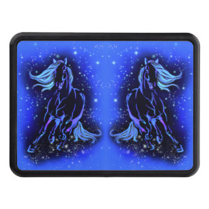 Hästar Hitch Cover som går i blå måndagskväll Dragkroksskydd