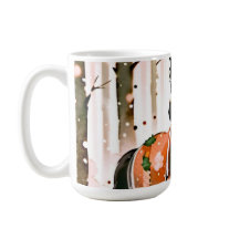 Hästar i en röd skog