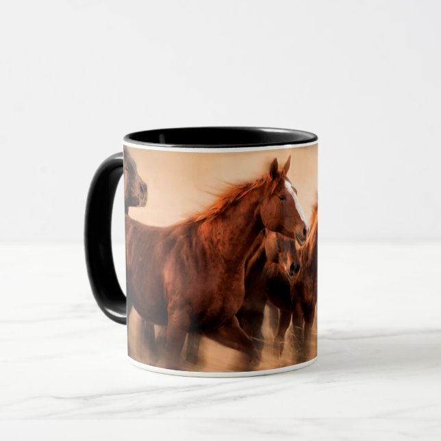Hästar i galopp mugg (Framsida vänster)