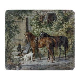 Hästar i Porch (av Albrecht Adam)