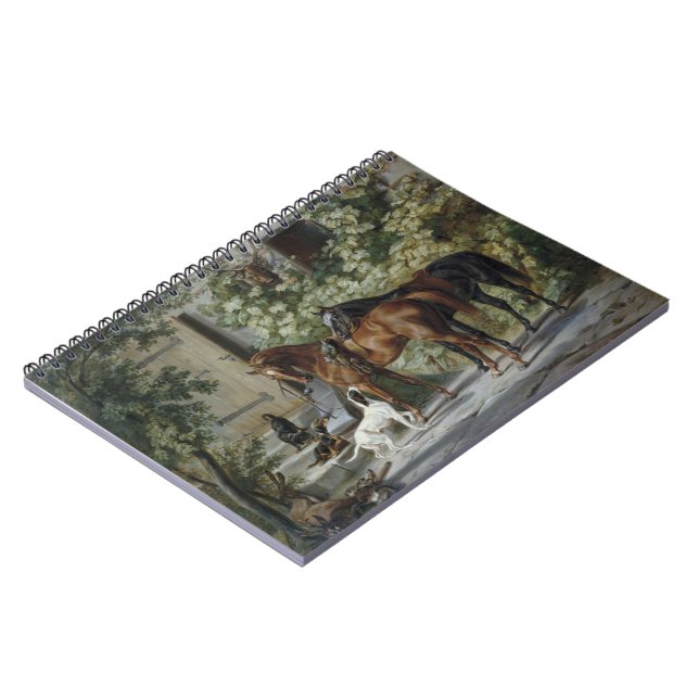 Hästar i Porch (av Albrecht Adam) Anteckningsbok (Vänstra Sidan)