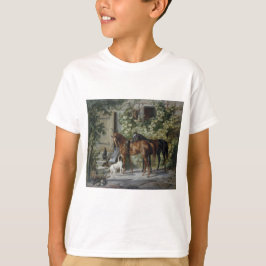 Hästar i Porch (av Albrecht Adam) T Shirt