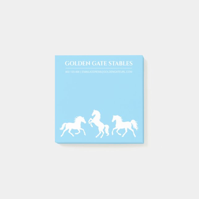 Hästar i Rörelse Equestrian Stable eller Ranch Post-it Block (Framsida)
