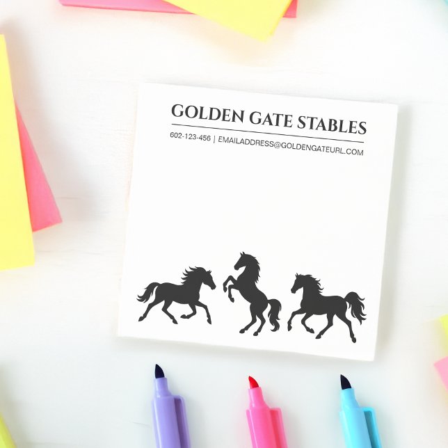 Hästar i Rörelse Equestrian Stable eller Ranch Post-it Block (Skapare uppladdad)