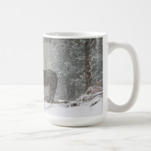 hästar i snömuggen kaffemugg
