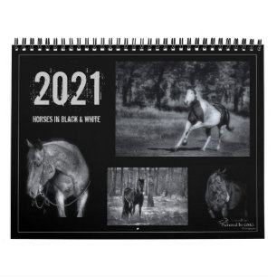 Hästar i Svarta och vita - 2021 års kalender fö