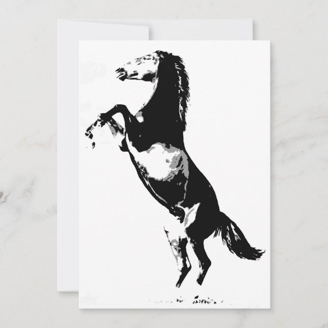 Hästar Inviterar Uppåt Inbjudningar (Framsida)