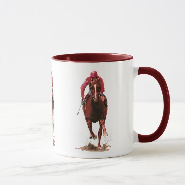 hästar, jockey man mugg (Höger)