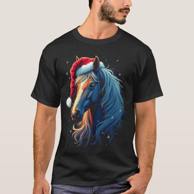 Hästar jul konst t shirt (Framsida)
