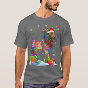 Hästar Julgran Light Pajama Animal Julafton T Shirt