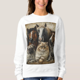 Hästar, katter och hundar t shirt