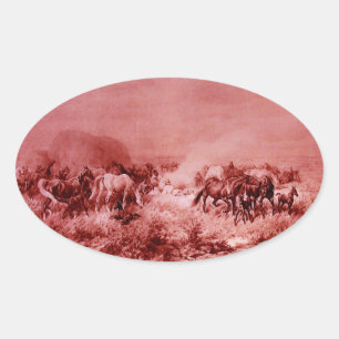 HÄSTAR, KLASSIFICERING,KRYVT Rosa Oval Ovalt Klistermärke
