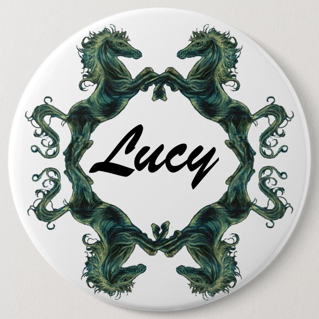 Hästar knäppas emblem knapp (Framsida)