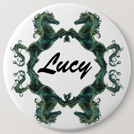 Hästar knäppas emblem knapp