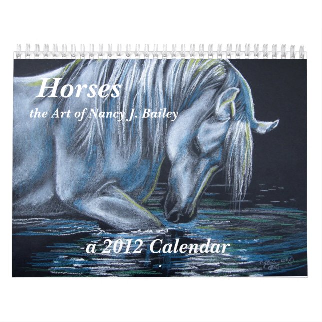 Hästar - konsten av Nancy J. Borggård Kalender (Omslag)