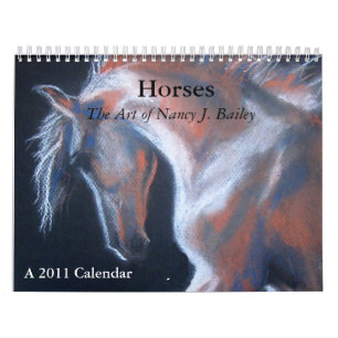 Hästar konsten av Nancy J. Borggård Kalender