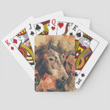 Hästar Konstnärlig vattenfärgsfärgning, dekorativ