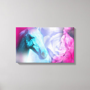 Hästar lånar oss vingarna vi saknar canvastryck